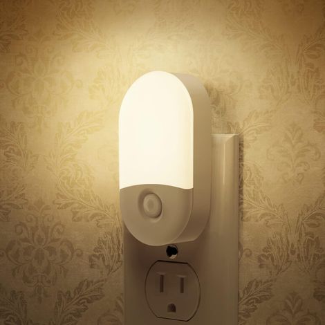 Sanftes Nachtlicht - Mit Sensor, Einstellbarer Helligkeit, Geeignet Für Nachttische, Flure Usw., 1 Stück.