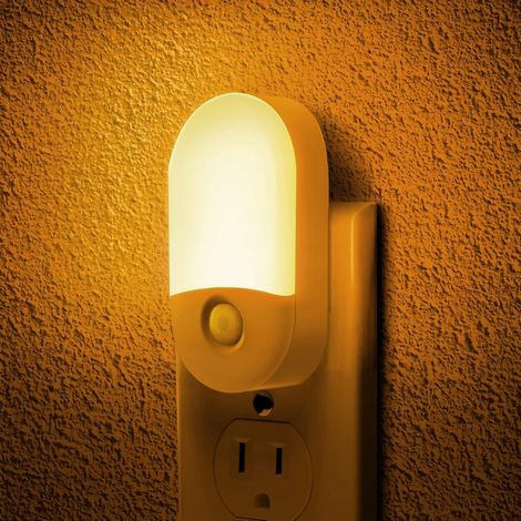 Bernsteinfarbenes Nachtlicht - Mit Sensor, Einstellbarer Helligkeit, Geeignet Für Nachttische, Flure Usw., 1 Stück.