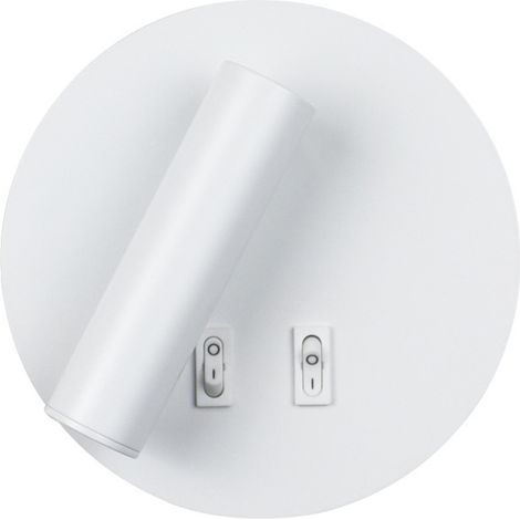 Nachttischlampe Fürs Schlafzimmer, Um 350 Grad Drehbar, Faltbar, Kleiner Runder Spot/weiß (15x15cm)
