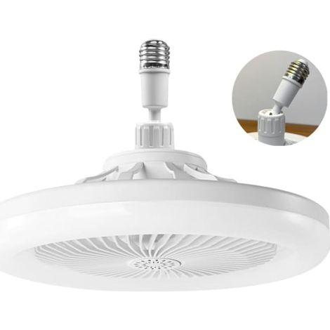 Deckenventilator Mit Licht, Deckenventilator Mit Fernbedienung, E27, Dimmbare Led-leuchte (weiß)
