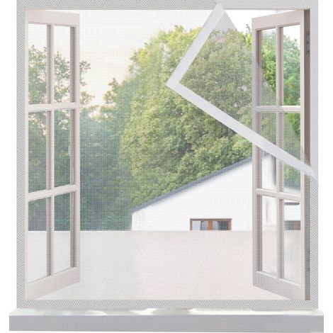Fenster-moskitonetz, Kein Bohren Erforderlich, Selbstklebendes Fenster-moskitonetz 100 X 120 Cm, Weiß