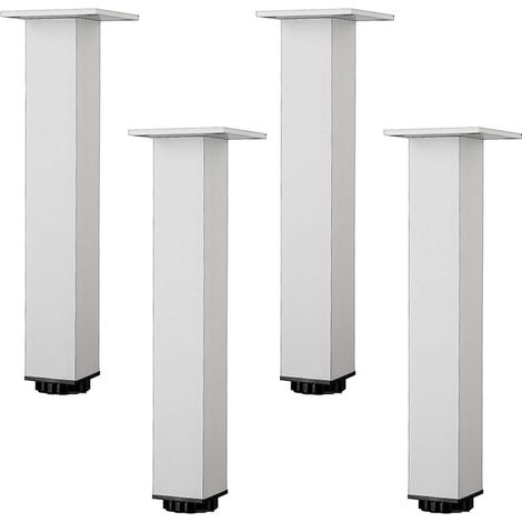 Höhenverstellbare Möbelfüße – Für Sofas, Couchtische, Badezimmermöbel – 30 Cm, Verstellbar Von 1 Bis 15 Mm. 4 Stück, Weiß