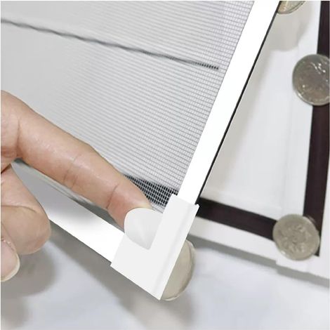 Selbstmontierbares Magnetisches Moskitonetz – Verstellbares Fenster-moskitonetz, Einteilig, Weiß, 50 × 80 Cm