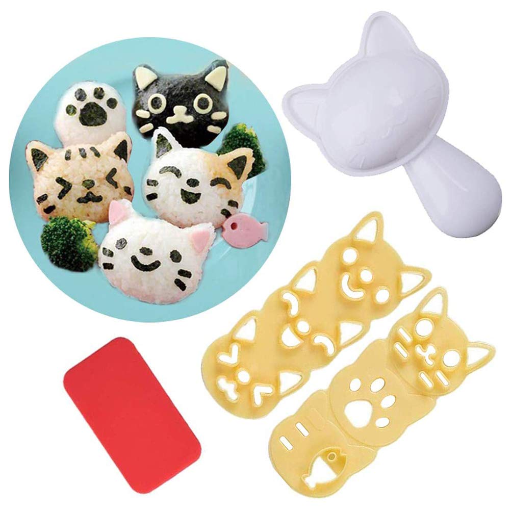 Reisbällchenform, 1 Set Onigiri-formen, Niedliche Kätzchen-sushi-form Für Kinder, Sushi-form-set Für Die Einfache Zubereitung Von Reisbällchen.