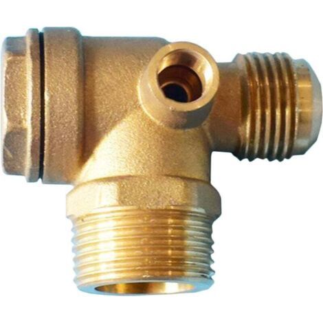 Rückschlagventil, Kompressor-rückschlagventil, 3-wege-außengewinde, 90°-rückschlagventil Aus Messing, 1/2"-luftkompressor-ersatzteil