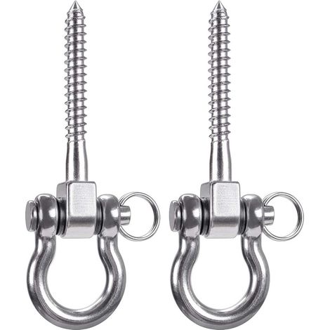Bravix 2 Stück Haken Aus Edelstahl 304, Aufhängungsset Für Schlingentrainer, Geeignet Für Hängesessel, Hängelampen, Hängematten, Boxsäcke Und Sling-trainer