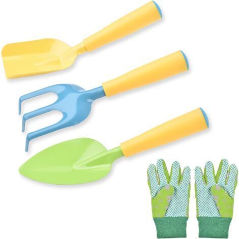 Kindergartengeräte, Kelle, Rechen Und Gabel, Gartenhandschuhe, 4-teiliges Gartengeräte-set