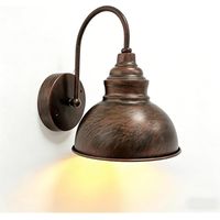 Vintage-wandleuchte Aus Metall Im Industriestil – Wandleuchte Mit E27-fassung, Rustikale Retro-wandlampe (leuchtmittel Nicht Enthalten), Ideal Für Schlafzimmer, Wohnzimmer, Büro Und Küche