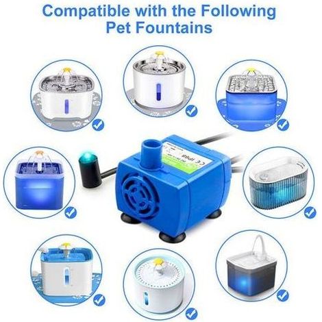 Zwei Geräuscharme, Tauchfähige Elektrische Wasserpumpen Der Neuen Generation, 1,8 M Langes Kabel, Geringer Energieverbrauch, Katzenbrunnenpumpe
