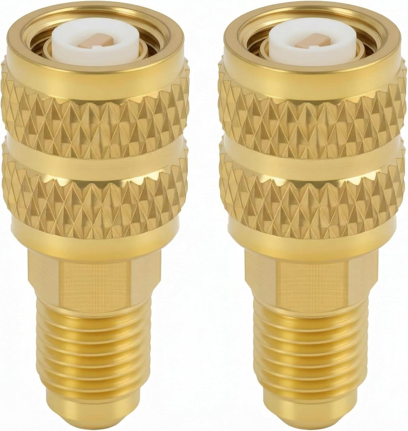 Ccykxaadaptateur Sae Femelle R410a, Adaptateur En Laiton R410a 5/16 Femelle Vers 1/4 Male R22,mini Split Et Cvac, Raccord Climatisation Lot De 2 Pièces