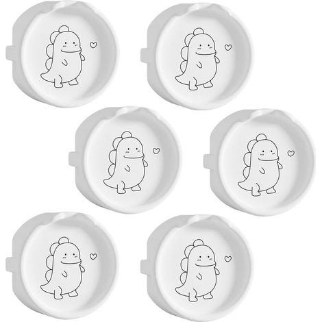 Ccykxa Set Mit 6 Babystecker-schutzhüllen, Typ-f-steckern, Silikonbox, Dekorativer Abdeckung/staubschutzhülle, Steckerabdeckungen