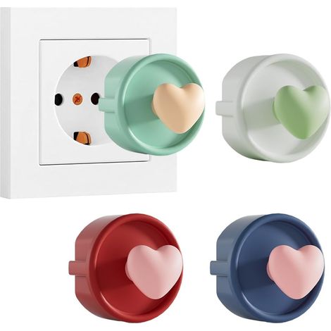 Ccykxa4 Stück Baby-steckdosenabdeckung, Typ-f-steckdosen, Steckdosenabdeckung, Silikonbox, Dekorative Abdeckung/staubdichte Schutzhülle, Steckdosenabdeckungen