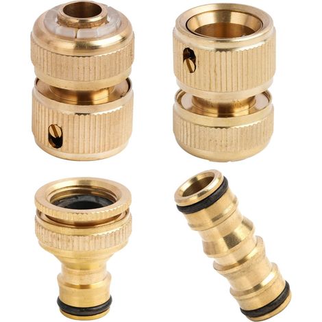 Ccykxa4 Messing-gartenschlauchanschluss-set, 1/2-zoll-schnellkupplung, 3/4-zoll-schlauchadapter (männlich Und Weiblich)