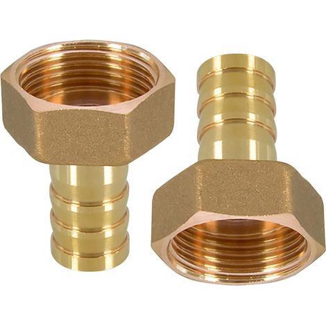 Ccykxa2 Stück 1 Zoll Messing-schlauchverschraubungen Mit Widerhaken, Gartenschlauch-anschlussadapter, Widerhaken Auf Innengewinde Npt, Leckagefrei (19 Mm)