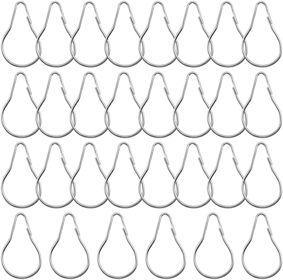 Ccykxa30 Pièces Anneaux De Rideaux,anneaux De Douche,métal Rideau Anneaux,ouvrir Les Anneaux De Rideaux,pour Rideaux,barres De Douche(argent)