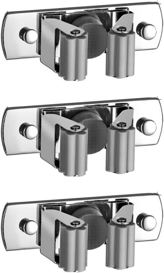 Ccykxa3 Pcs Porte Balai Accroche Balai Mural Sans Perçage Pour Cuisine Salle De Bain Jardin Argenté Mixte