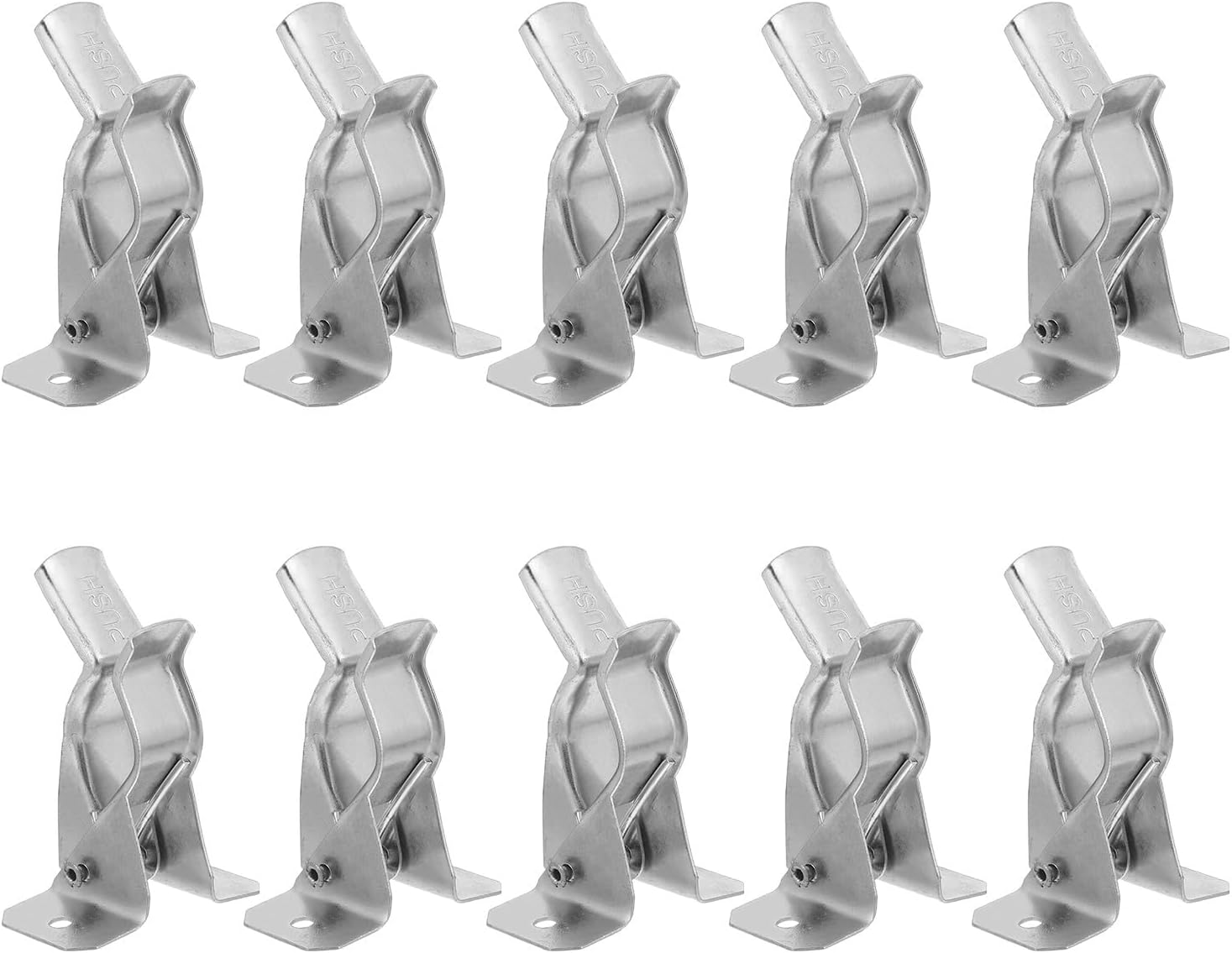 Ccykxalot De 10 Pinces À Balai Murales En Alliage De Zinc Argenté, Clips À Ressort Pour Organiser Outils À Manche, Installation Murale Facile Pour Placard