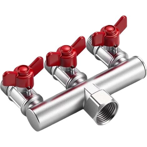 Ccykxa Hochleistungs-schlauchverteiler, 3-wege-wasserauffangbehälter, 11,9 X 6,9 Cm Metalladapter, Anschluss Für Die Gartenreinigung, Rasenventil