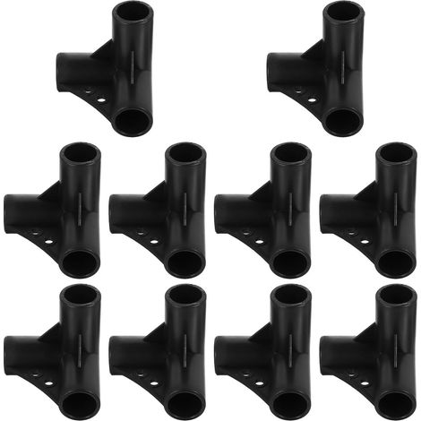 Ccykxa Schwarze Pp-kunststoffverbinder, Klemmhalterung Und Rankhilfe Für Weinreben, 10er-pack, 3- Und 4-fach, Kompatibel Mit 20-mm-rohren Für Den Gartenbau