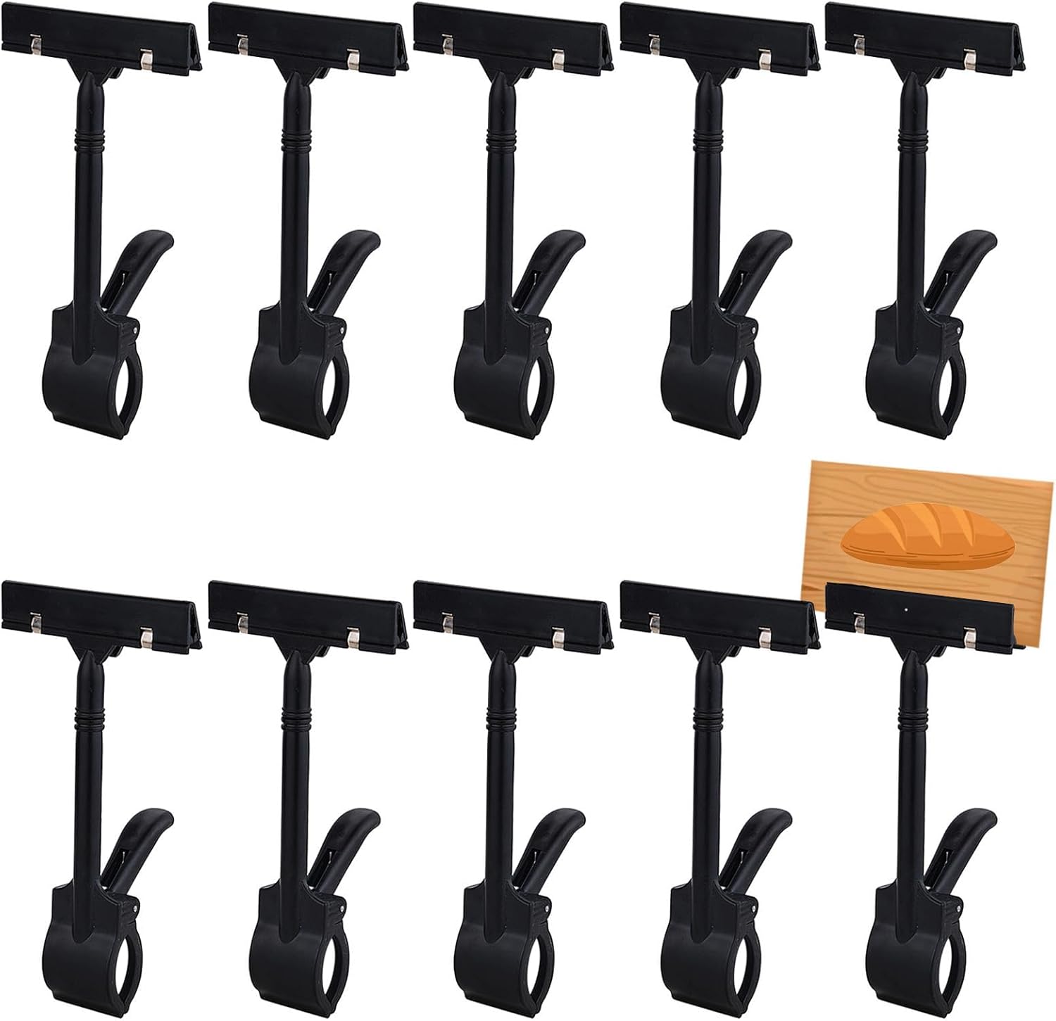 Ccykxa10 Pièce Porte Etiquette Prix, Support Étiquette Plastiques, Porte Etiquette Prix Rotatif Clip Pour Cartes, Étiquettes De Prix, Photos