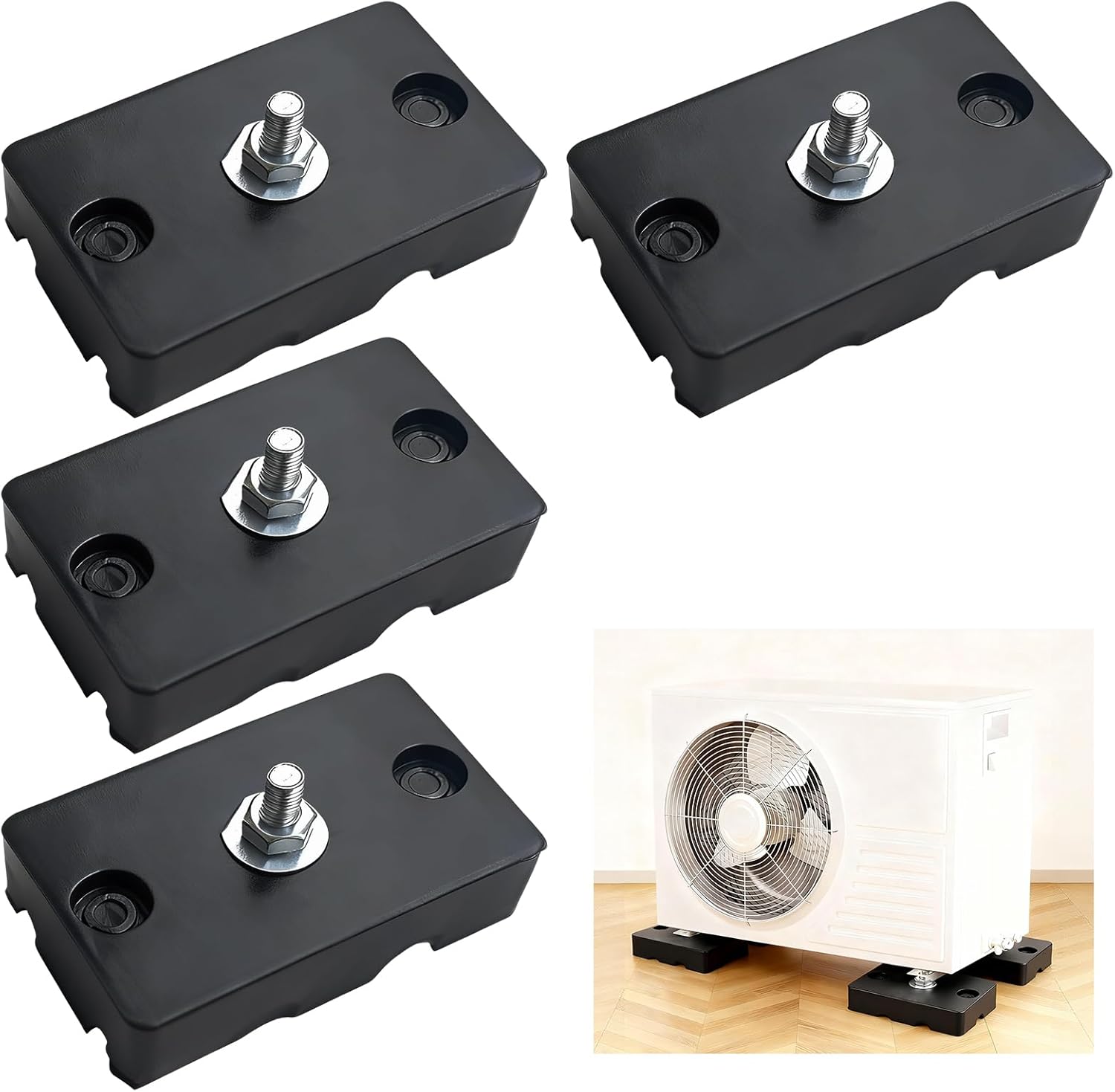 Ccykxa4 Pièces Silent Bloc Climatisation,pieds Anti-vibrations Pour Climatisation Patins Antivibratoires, Supports Antivibratoires Pour Climatisation