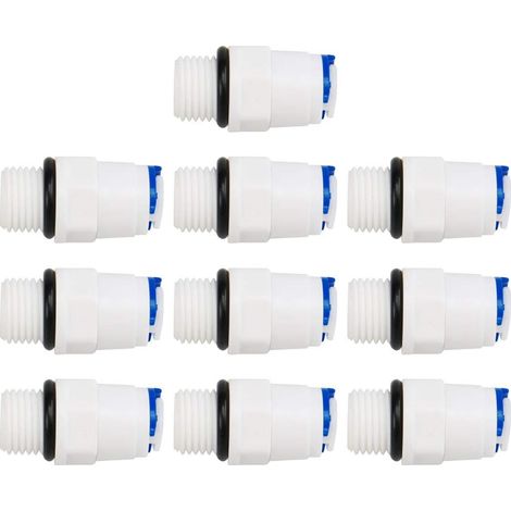 Ccykxa Schnellanschluss-schlauchverbinder Für Wasserfilteranlagen, Steckverbinder Für Umkehrosmoseanlagen, Gerader Schlauch, 1/4" Bsp-außengewinde - 1/4" Außendurchmesser