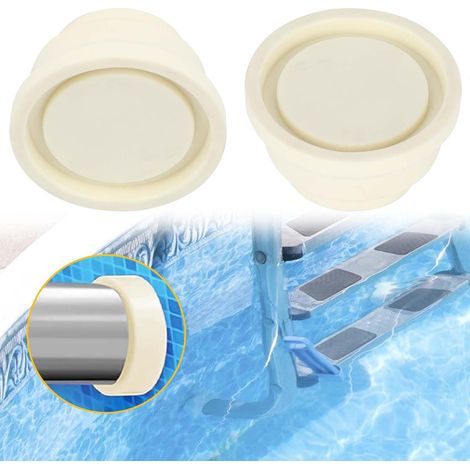 Ccykxa Gummi-poolstoßstangenschutz, Poolleiterstopper, 2,4 X 1,5 X 1,3 Zoll Gummi-leitergriff-sicherheitsstopper (2 Stück)