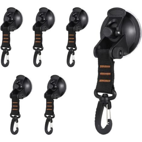 6-teiliges Set Robuster Saugnapfanker, Multifunktionale Saugnapfhaken, Zubehör Für Campingplanen, Für Auto-seitenmarkisen, Boote, Camping, Planen, Zelte, Gepäck, Planen