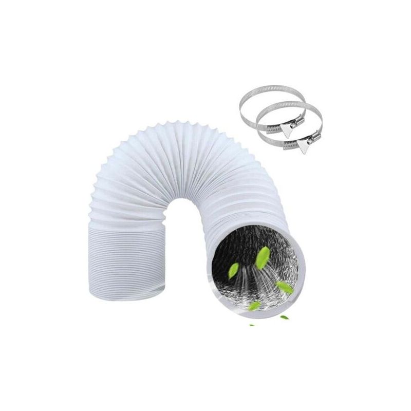 Cecipa – 125 Mm Abluftschlauch – 3 M Länge – Aluminiummantel – 2 Edelstahlklemmen Für Klimaanlage Und Luftentfeuchter