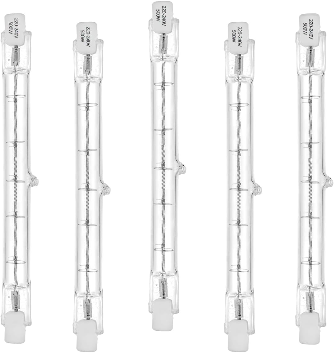 Dimmable Ampoule Eco Halogène R7s J78j118j189j254 200w300w500wprojecteur Halogène Linéaire Pour L’éclairage De Paysage, Sécurité, Lampadaires (paquet De 5)