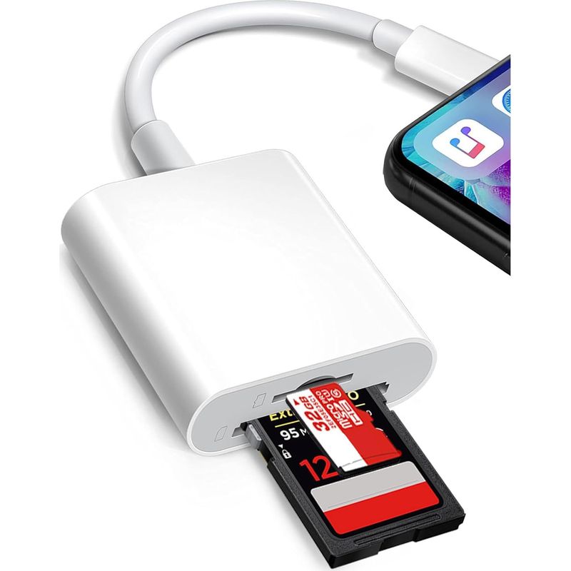 [apple Mfi-zertifiziert] Sd-kartenleser Für Iphone/ipad, Lightning-sd-kartenadapter, Speicherkartenleser Für Iphone Mit Zwei Micro-sd/sd-steckplätzen, Speicherkartenadapter