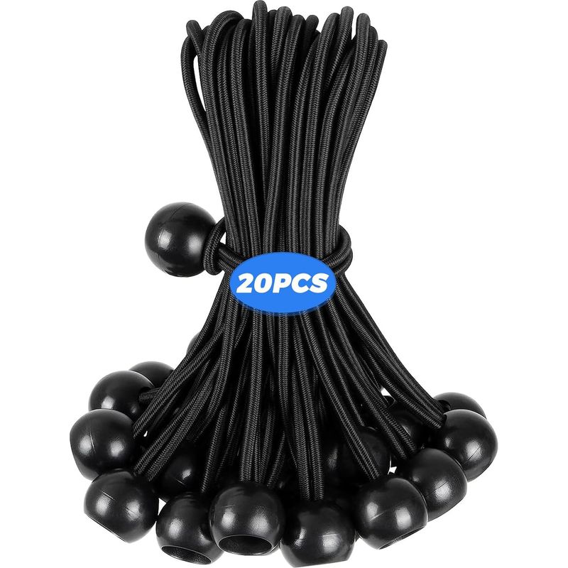 Elastische Bungee-seile Mit Kugel, Planenspanner, Bungee-seil Für Planen, Campingzelte, Markisen, Banner, Pavillons, Vorhänge, Verlängerungsgurt, Planenhalterung (15 Cm, 20 Stück)