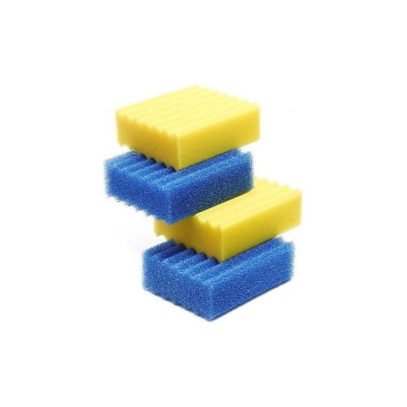 Komplettes Set Mit 4 Filterschwämmen Für Den Cbf-350-2 Biofilter (gelb, 2 Blau) – Ersatzfilterschaum – Filtermaterialien Für Teich-/poolwasser