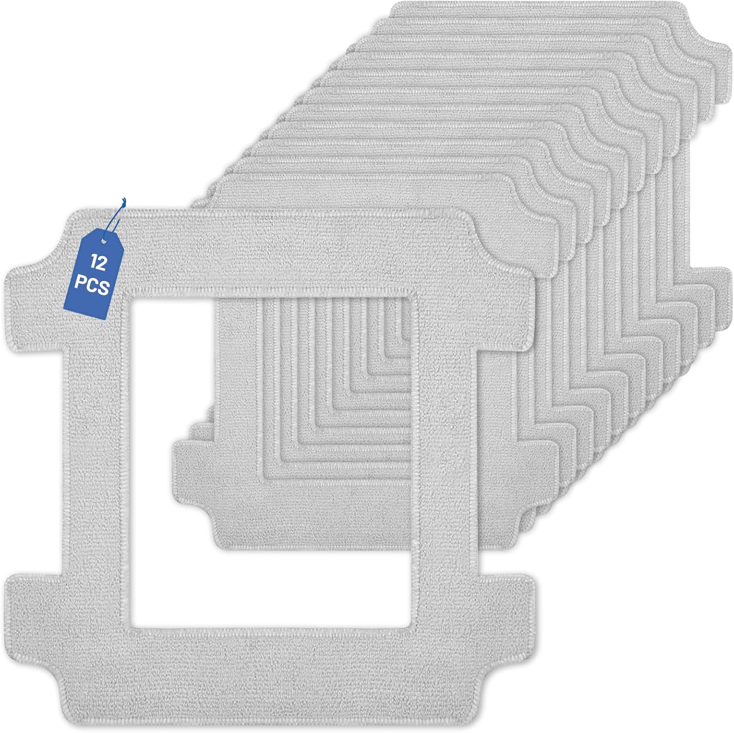 Ensemble De 12 Lingettes De Nettoyage Pour Accessoires Ecovacs W850 – Chiffons En Microfibre Lavables, Conçus Pour Les Robots Nettoyeurs De Vitres