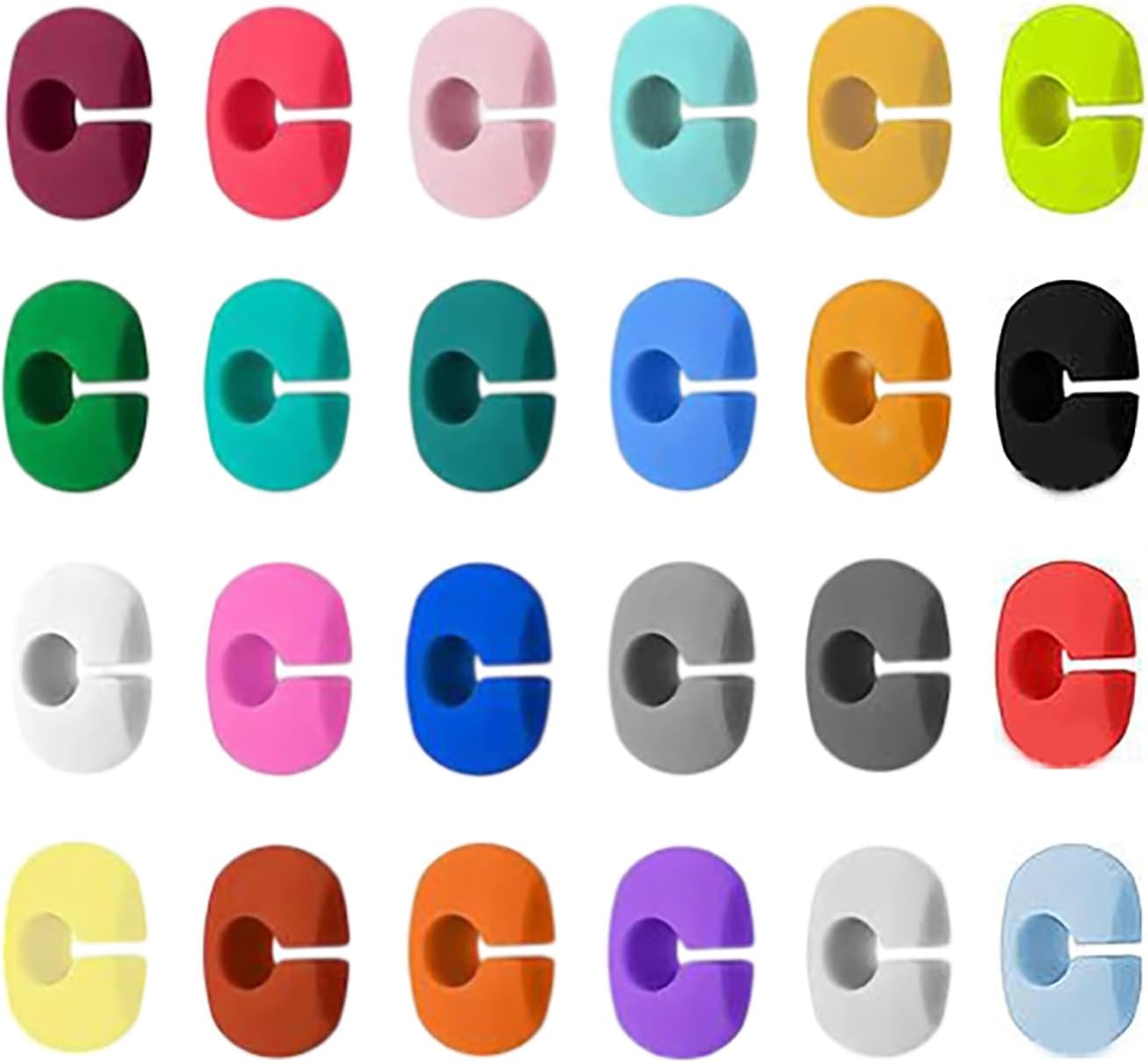 24 Pcs Marqueur Silicone De Verre, Marqueurs De Verres À Vin Réutilisables Marqueurs, Gel De Silice Bière Marqueurs De Boisson Pour Verre À Champagne, Pour Diverses Tasses, Fournitures De Décoration