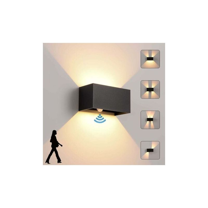 24-w-led-außenwandleuchte, Ip65 Wasserdicht – 3000 K Warmweiß – Robustes Aluminiumgehäuse Mit Verstellbarem Lichtkegel – 2000 Lm – Devenirriche