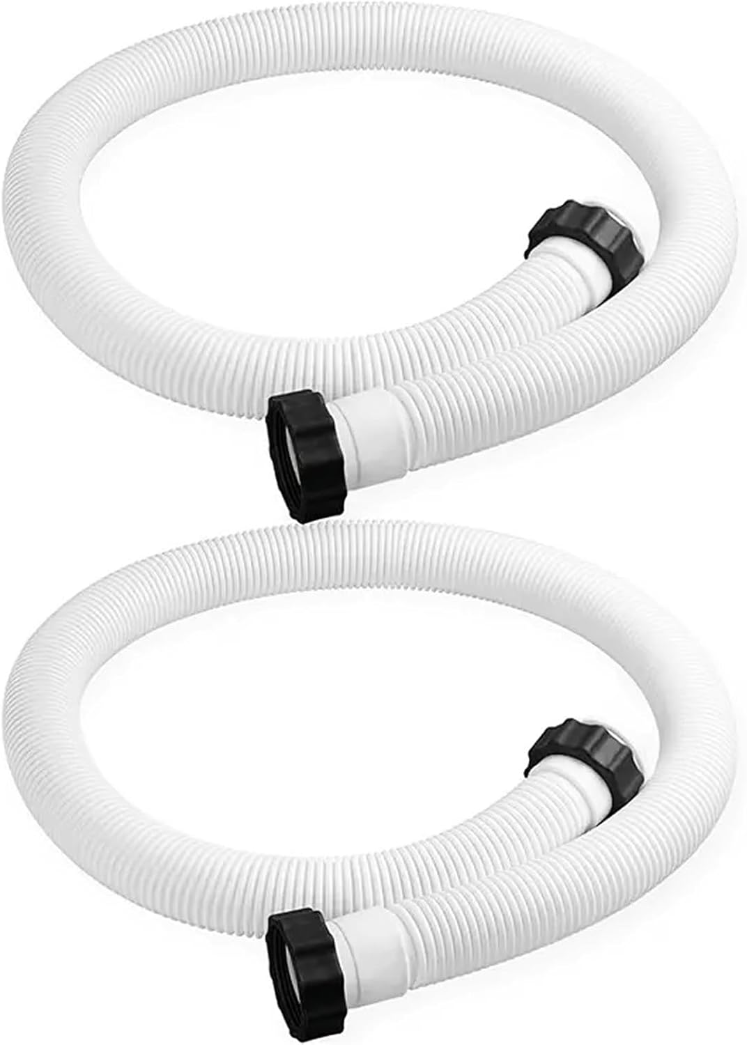 Lot De 2 Tuyaux De Piscine De 38 Mm, 1,5 M Pour Pompe À Sable Et Système De Sel Dans La Pompe De Filtration Intensive, Tuyau De 38 Mm Pour Pompe À Eau De 1500 Gph Et Capacité Supérieure,blanc