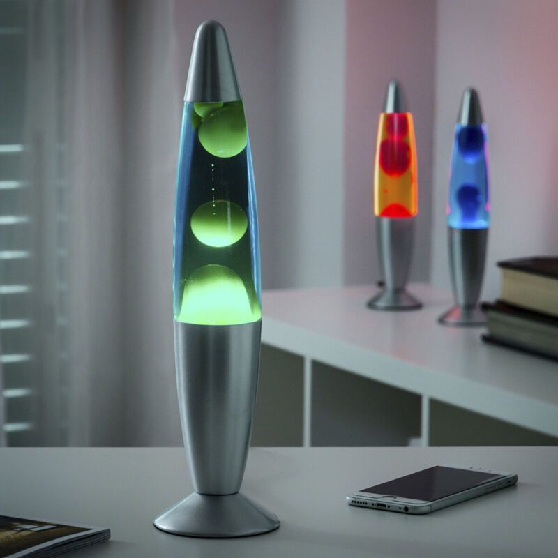 25-w-lavalampe – Grün – Aluminium Und Glas – 220–240 V – Maße: Ø 8,5 X 34 Cm – Inklusive R39-leuchtmittel – Innovagoods – Retro-ambiente Für Schlaf- Oder Wohnzimmer