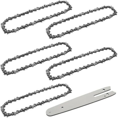 5 Stück 6 Zoll Kettensägenketten 37tg Mini-kettensägenkette Mit Führung Zum Schneiden Von Ästen Im Garten -