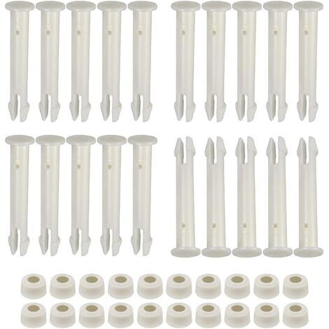 Packung Mit 20 Stiften, Weißer Abs-kunststoff, 5,5 Cm, Gummidichtung, Passend Für Intex Aufstellpools (33–61 Cm).