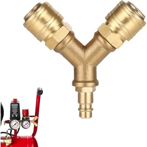 Schnellkupplung Für Druckluft, Zubehör Für Luftkompressoren, Druckluftverteiler, 1/4-zoll-2-wege-druckluftkupplungen, Y-schlauchverbinder -