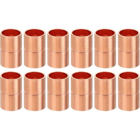 8 Stück Kupferlöthülsen, 6,35 Mm Rohrkupplungen, Gerade Rohrverschraubungen Für Sanitär-, Heizungs- Und Klimatechnik, Wandstärke 0,8 Mm – 9,52 Mm / 3/8