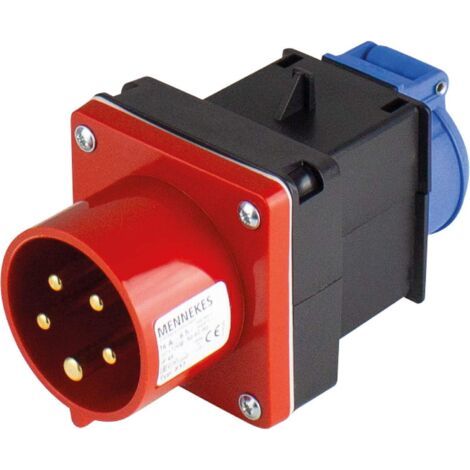 1 Ce 400v Auf 3 X 230v Steckdosenadapter Ip44 Für Baustellen Und Geschäfte