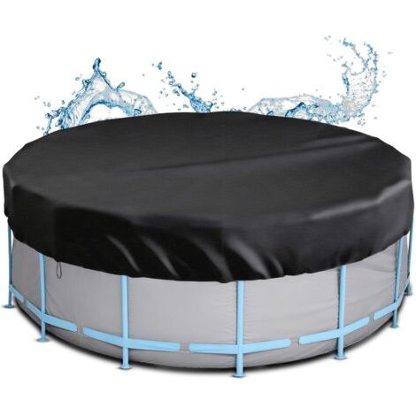 Runde Poolabdeckung, Winterabdeckung, Runde Plane Für Sommer Und Winter, 210d Oxford, Uv- Und Reißfest, Ø 244 Cm 24424420cm -