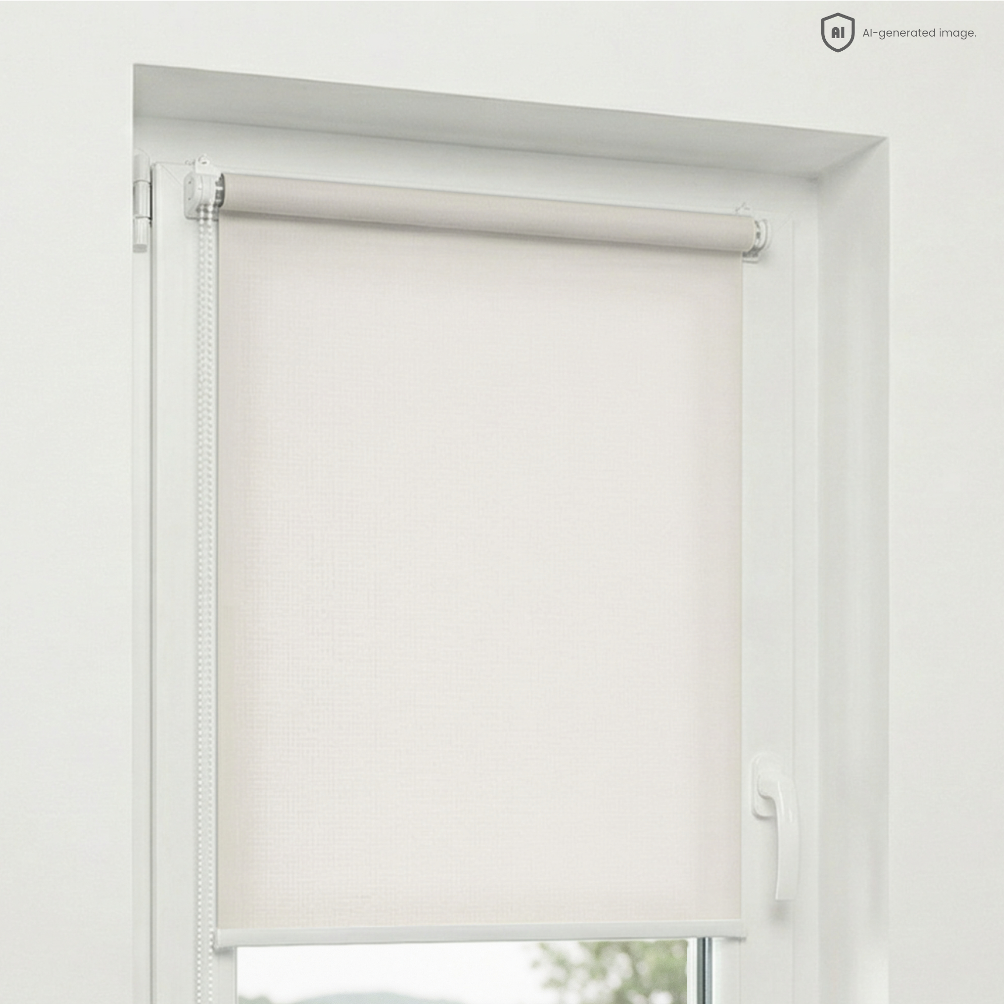 Estika Rollo Ohne Bohren - 70 X 220 Cm - Graubeige - Sonnenschutz Für Innenfenster - Halbtransparenter Stoff - Klemmfix-befestigung