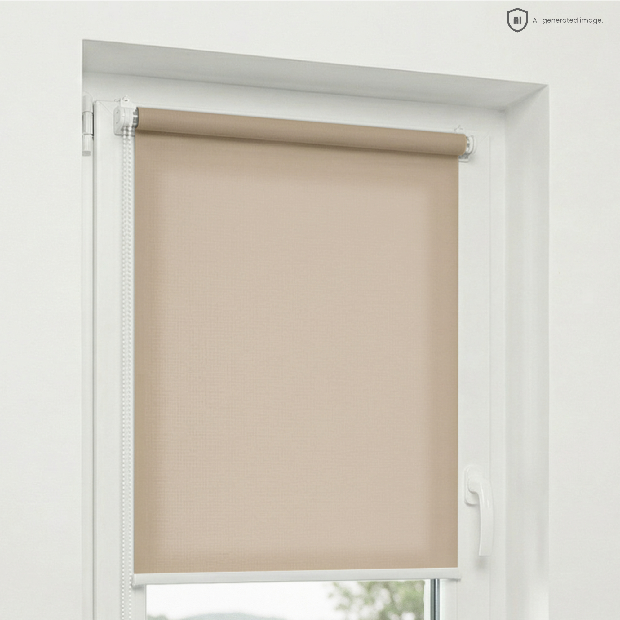 Estika Rollo Ohne Bohren - 65 X 220 Cm - Beige - Sonnenschutz Für Innenfenster - Halbtransparenter Stoff - Klemmfix-befestigung