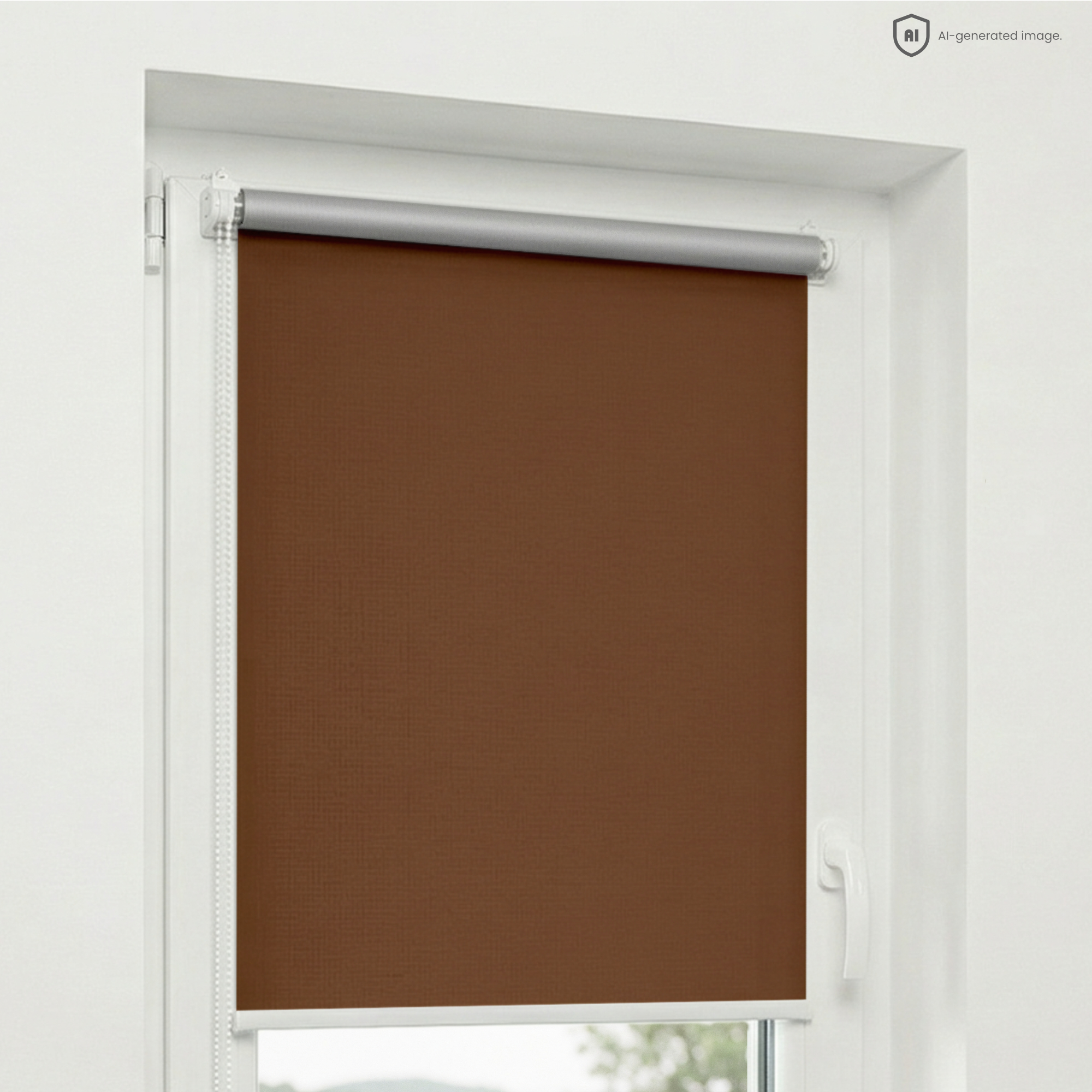 Estika Verdunklungsrollo Ohne Bohren - 90 X 220 Cm - Braun - Thermorollo, Sonnenschutz Für Fenster Im Innenbereich, Klemmfix Fensterrollo