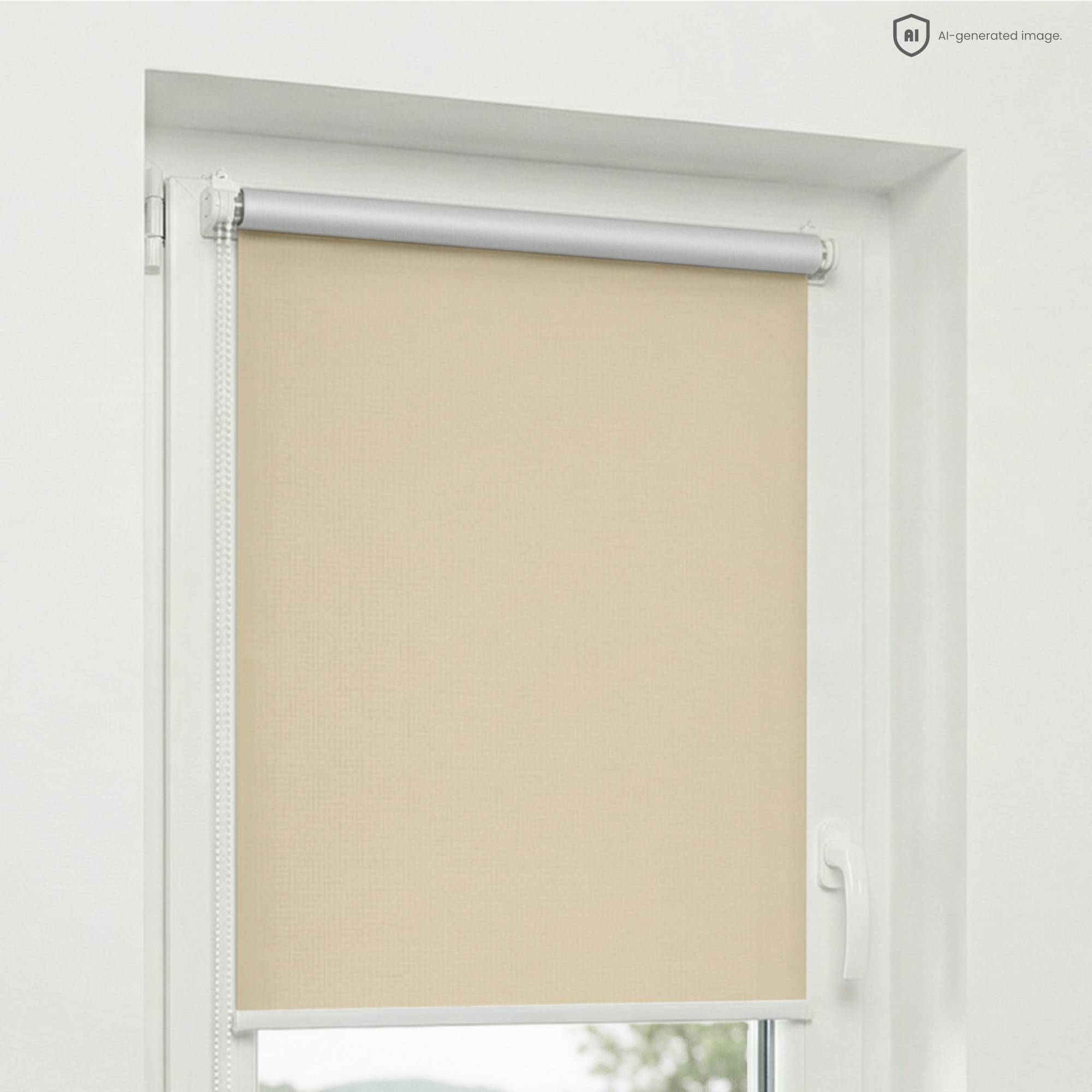 Estika Verdunklungsrollo Ohne Bohren - 75 X 150 Cm - Elfenbein - Thermorollo, Sonnenschutz Für Fenster Im Innenbereich, Klemmfix Fensterrollo