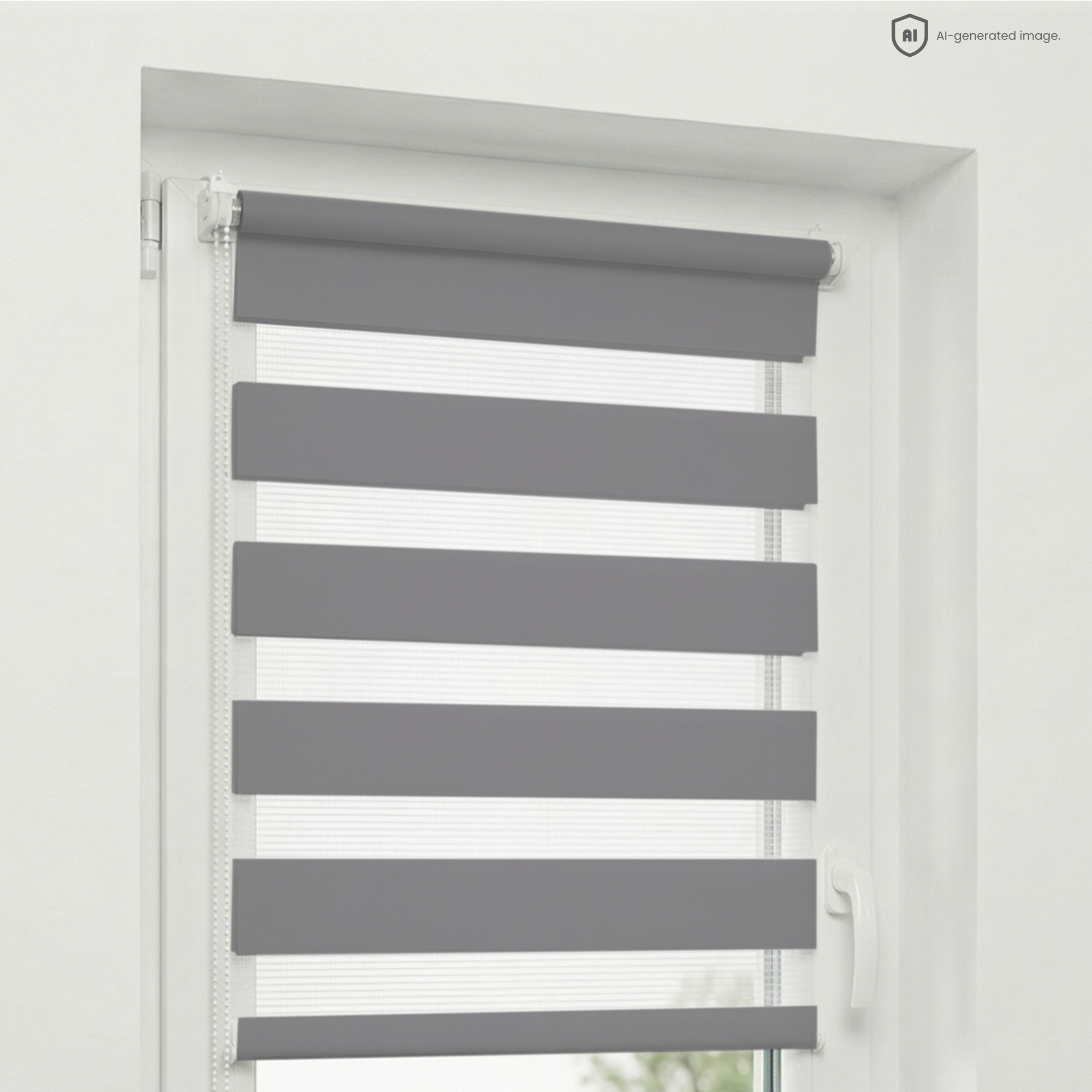 Estika Doppelrollo Tag & Nacht Ohne Bohren - 65 X 150 Cm - Grau - Sonnenschutz Für Fenster Im Innenbereich, Duo Rollo Halbtransparent, Klemmfix Fensterrollo