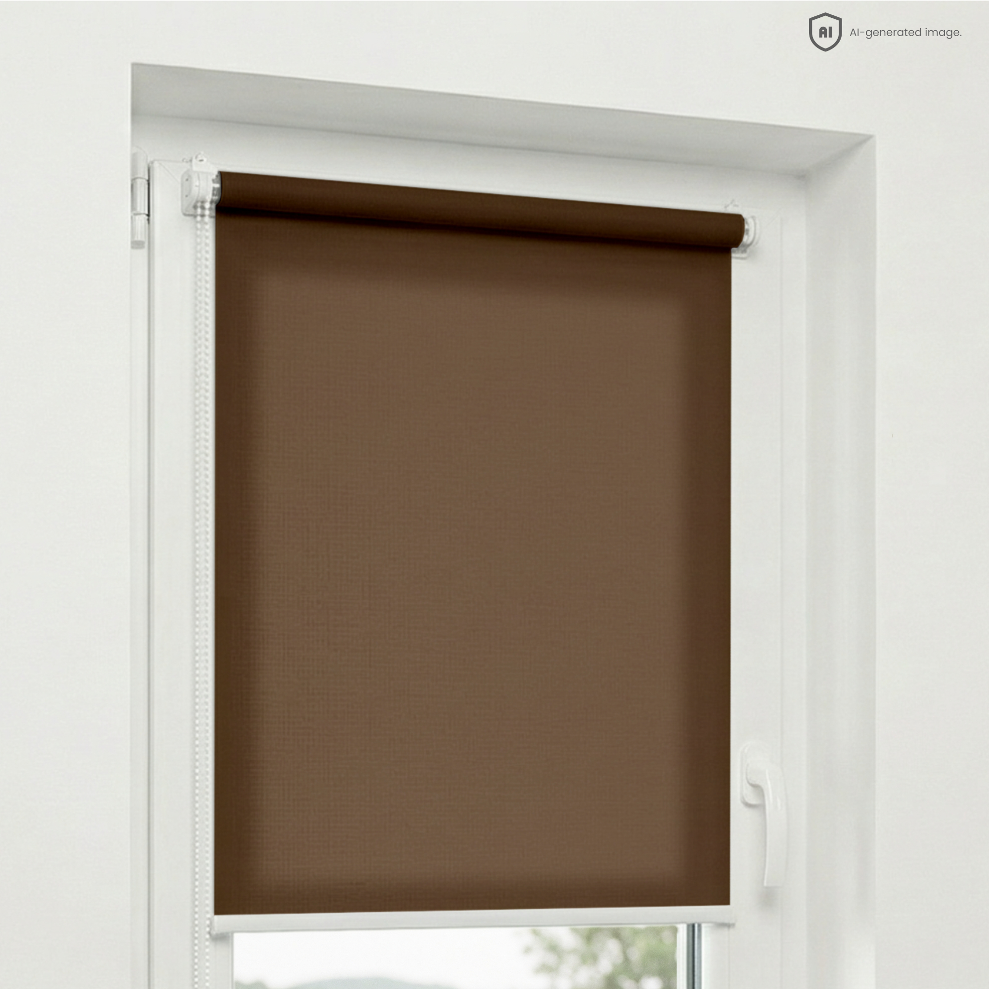 Estika Rollo Ohne Bohren - 80 X 220 Cm - Braun - Sonnenschutz Für Innenfenster - Halbtransparenter Stoff - Klemmfix-befestigung